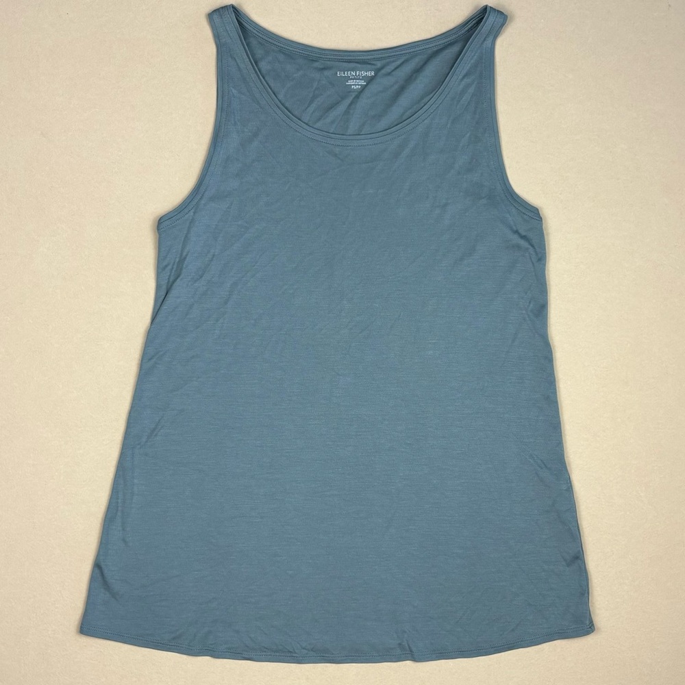 Eileen Fisher Women’s Size S Light Blue Tank 100% Tencel Lyocell Basic Quality